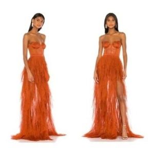 For Love & Lemons X REVOLVE | NWT Bustier Gown in Rust Size S